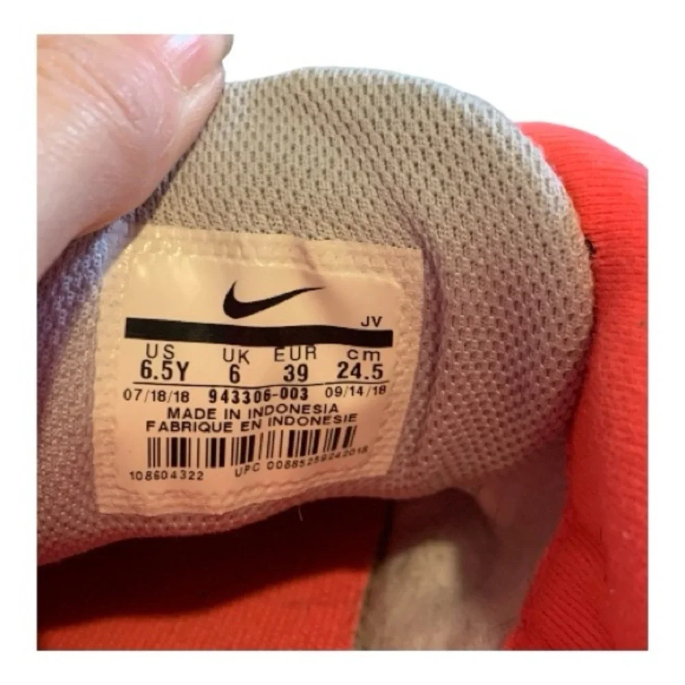 Nike Revolution 4 Women's Running Shoes Gray Pink‎ Lace Up Youth 6.5 Women's 8.5